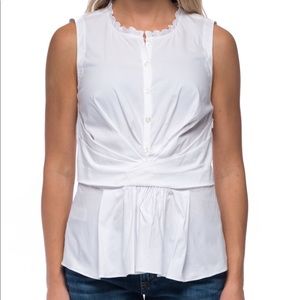 Rebecca Taylor Poplin Wrap Top